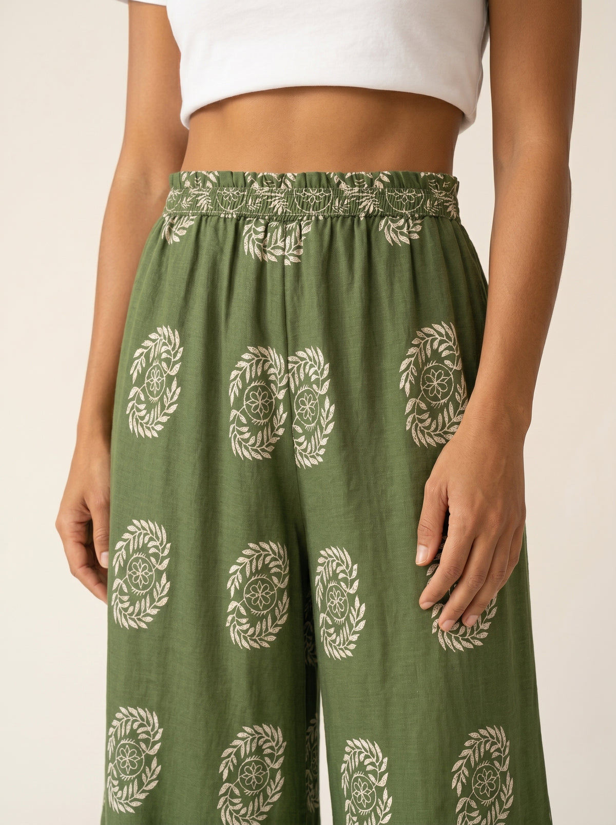 The Olive Grove Wide-Leg Pant