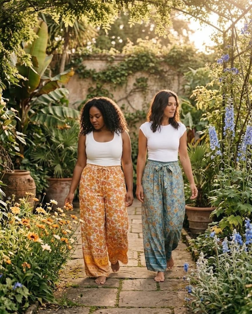 "The same garden. Two hours apart."