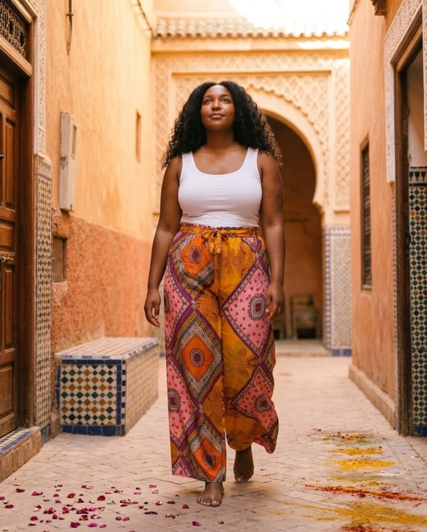 "The colour of a Moroccan souk at the hour when the sun takes no prisoners."