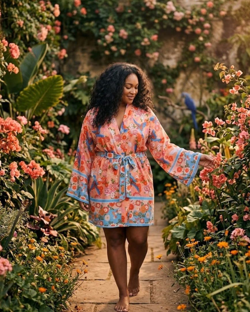 "The same garden. Two completely different reasons to be standing in it."