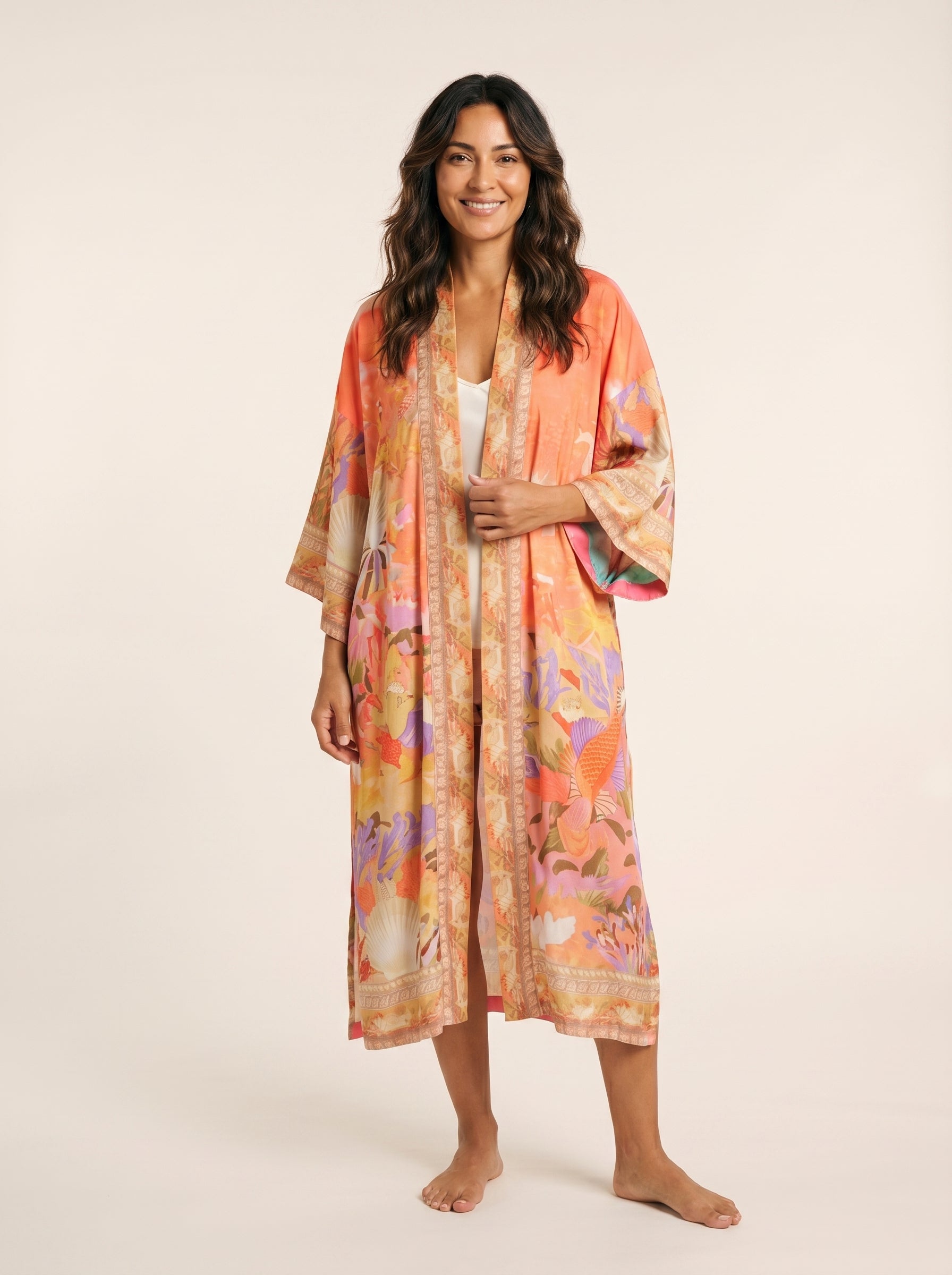 The Meridian Coral Robe