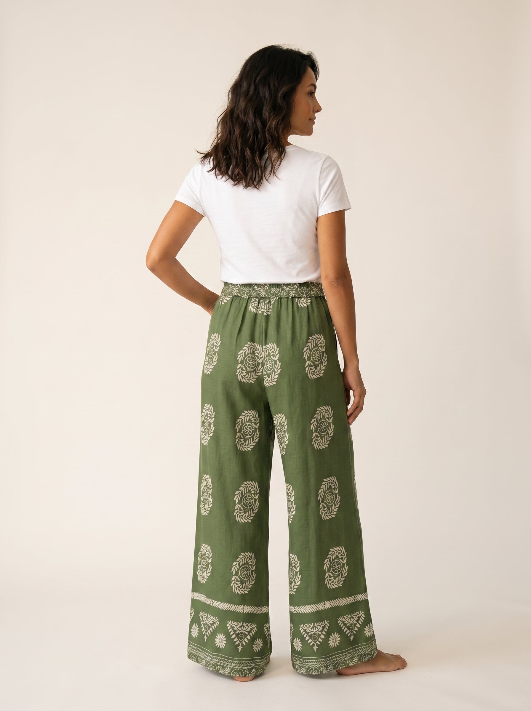 The Olive Grove Wide-Leg Pant