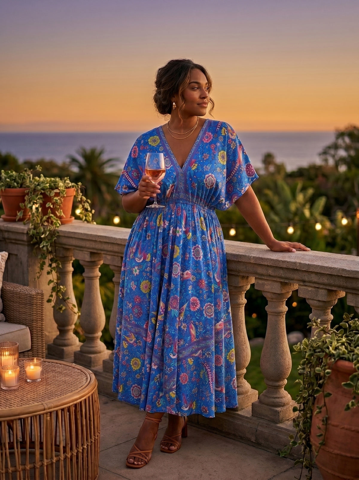 The Meridian Bloom Maxi Dress