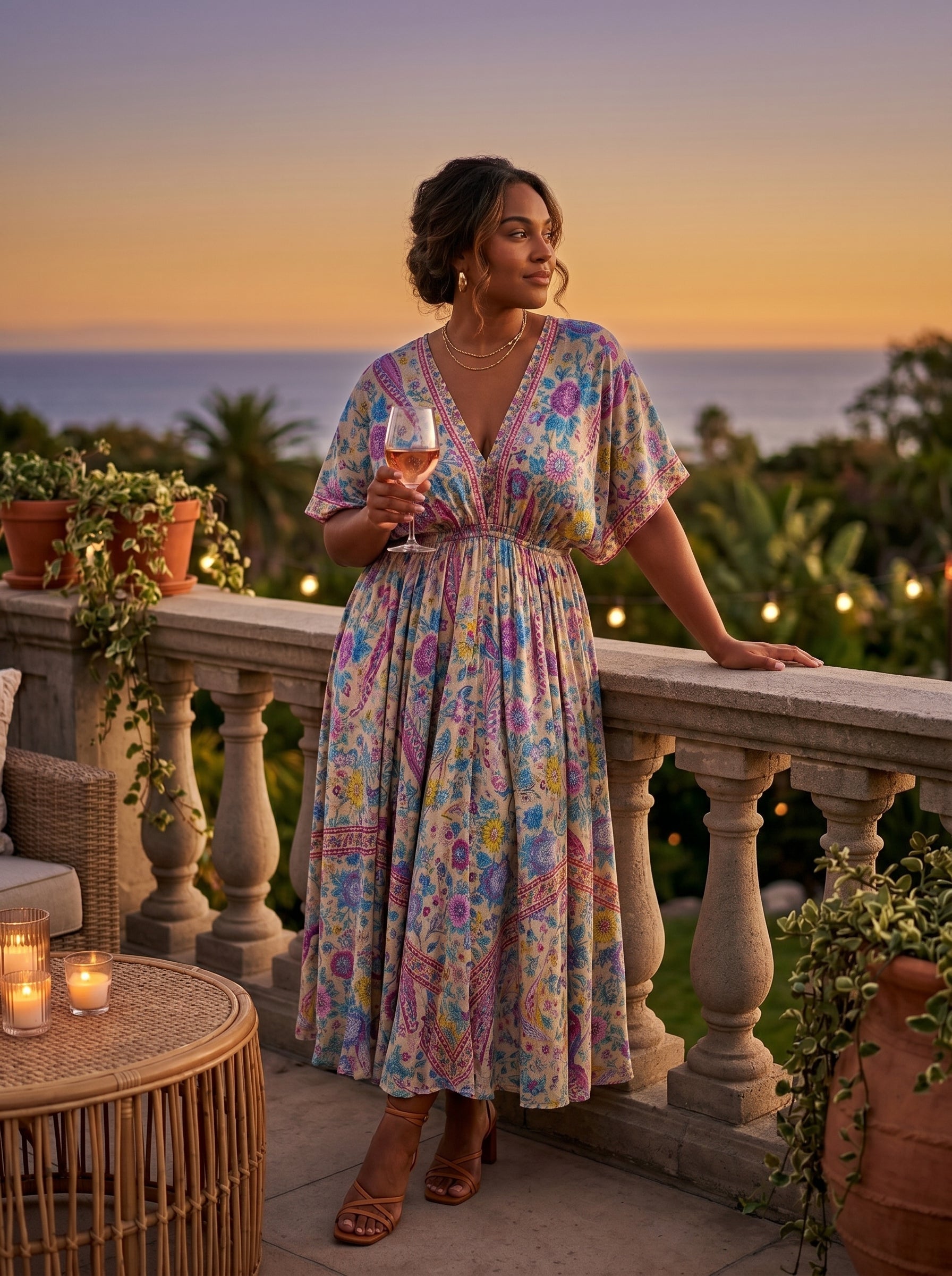 The Meridian Bloom Maxi Dress