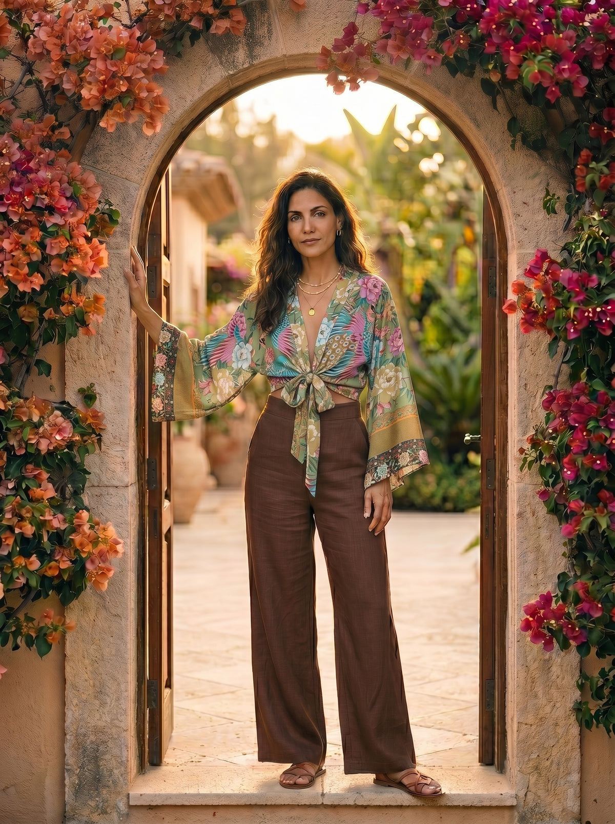 The Peacock Bloom Kimono