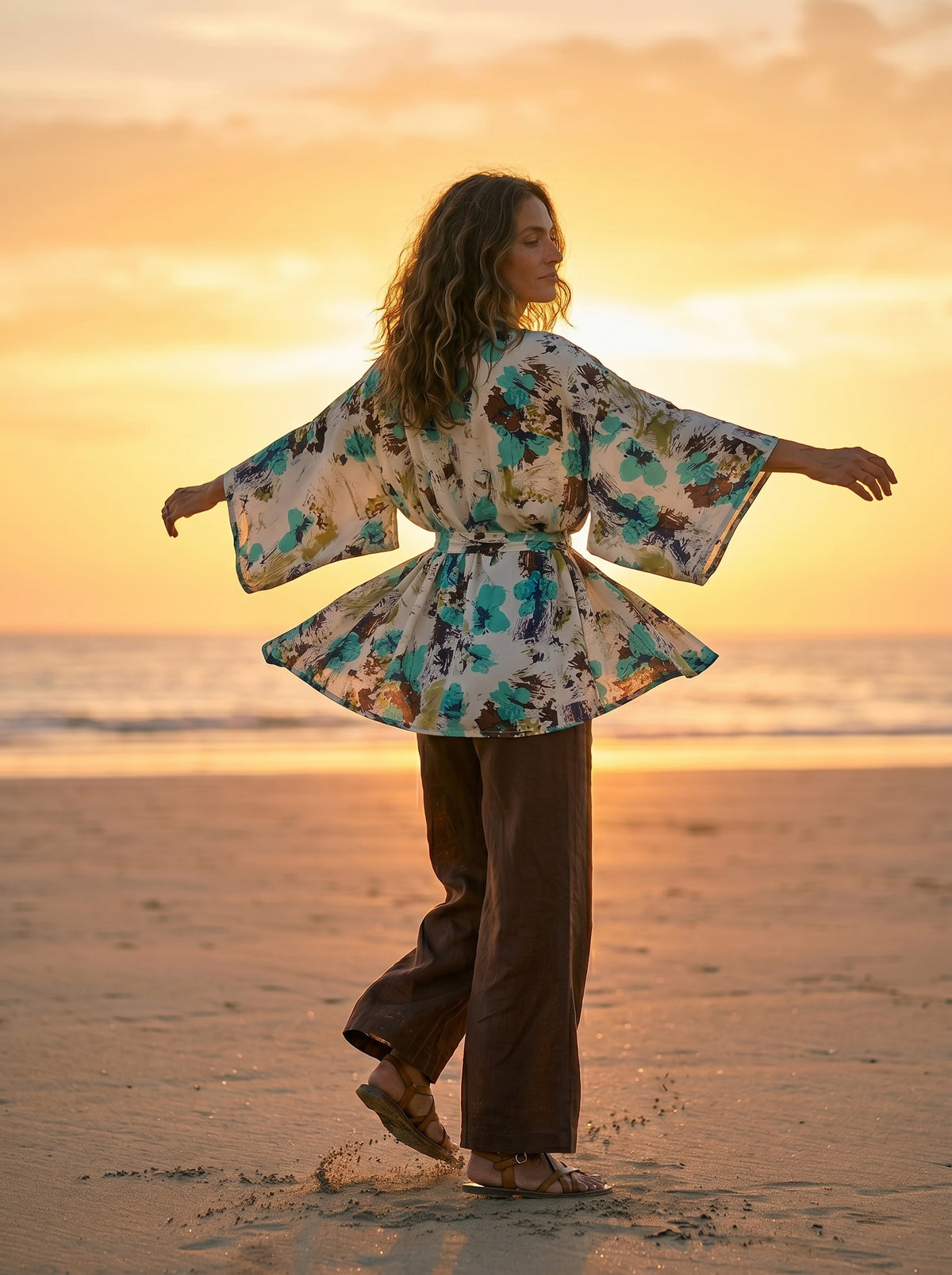 The Painted Bloom Robe