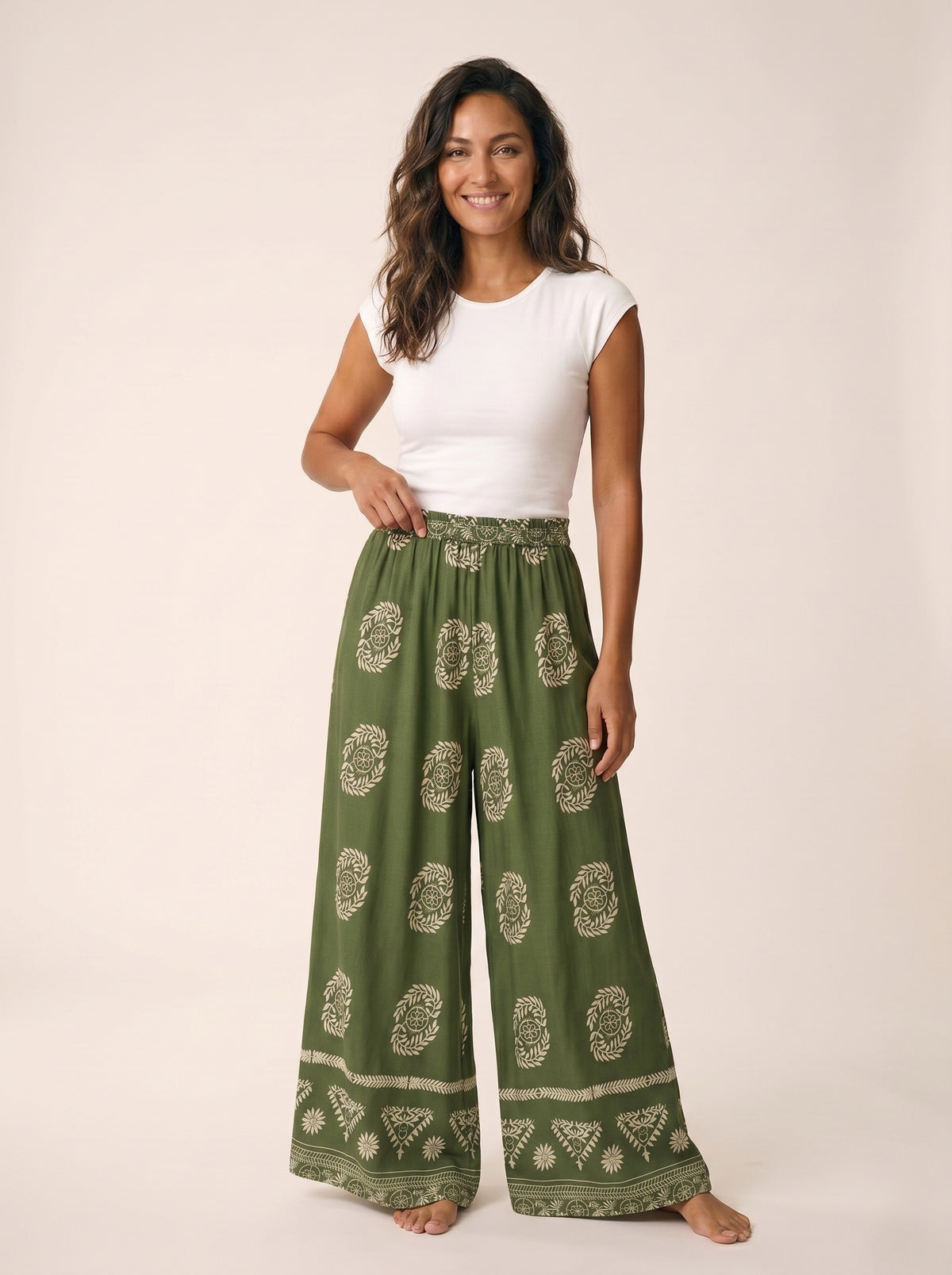 The Olive Grove Wide-Leg Pant