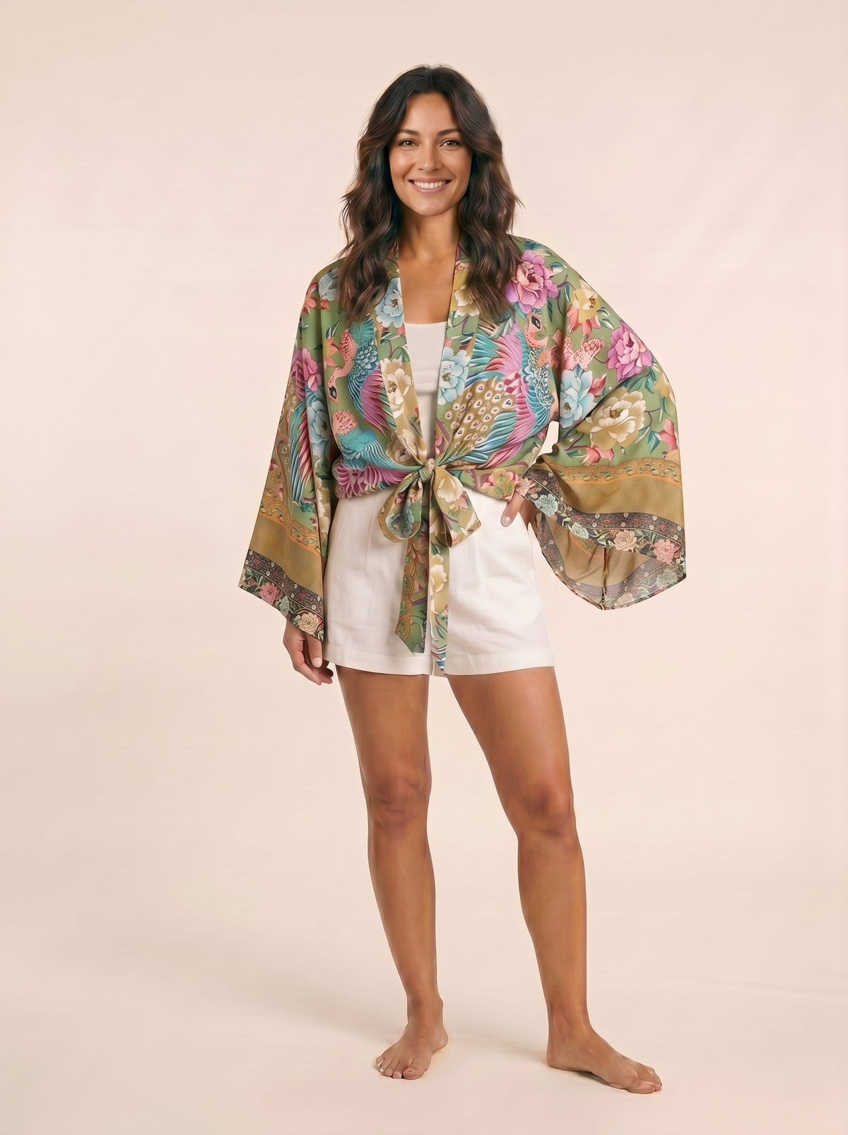 The Peacock Bloom Kimono
