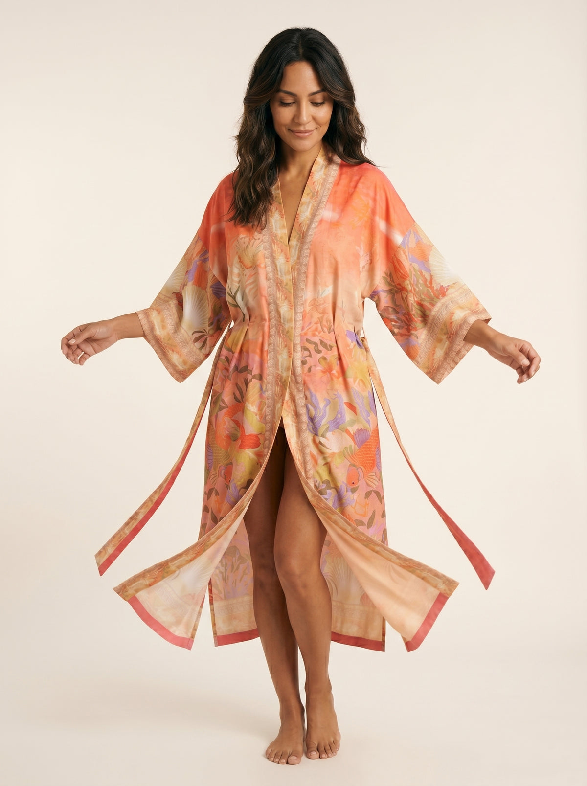 The Meridian Coral Robe