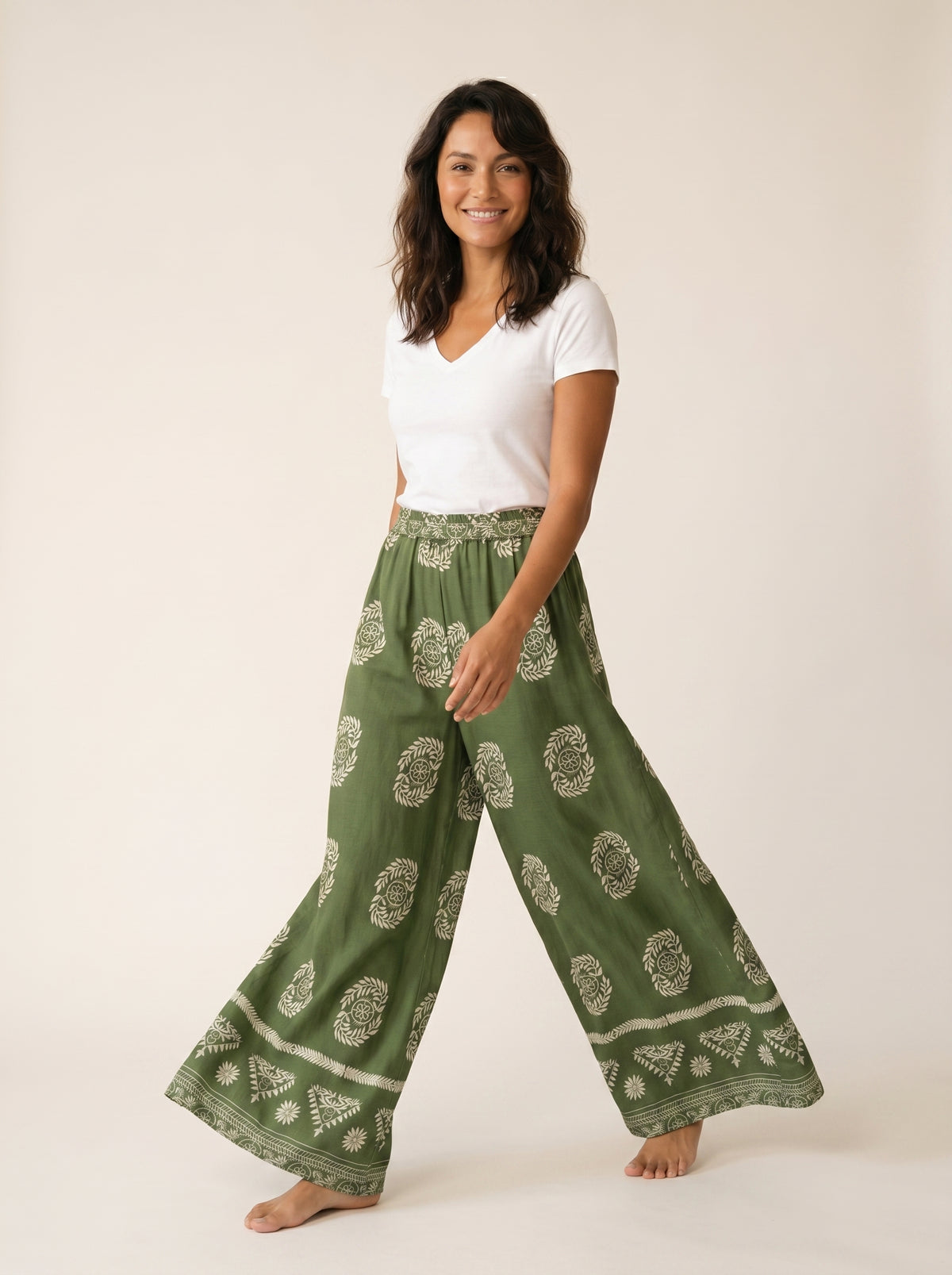 The Olive Grove Wide-Leg Pant