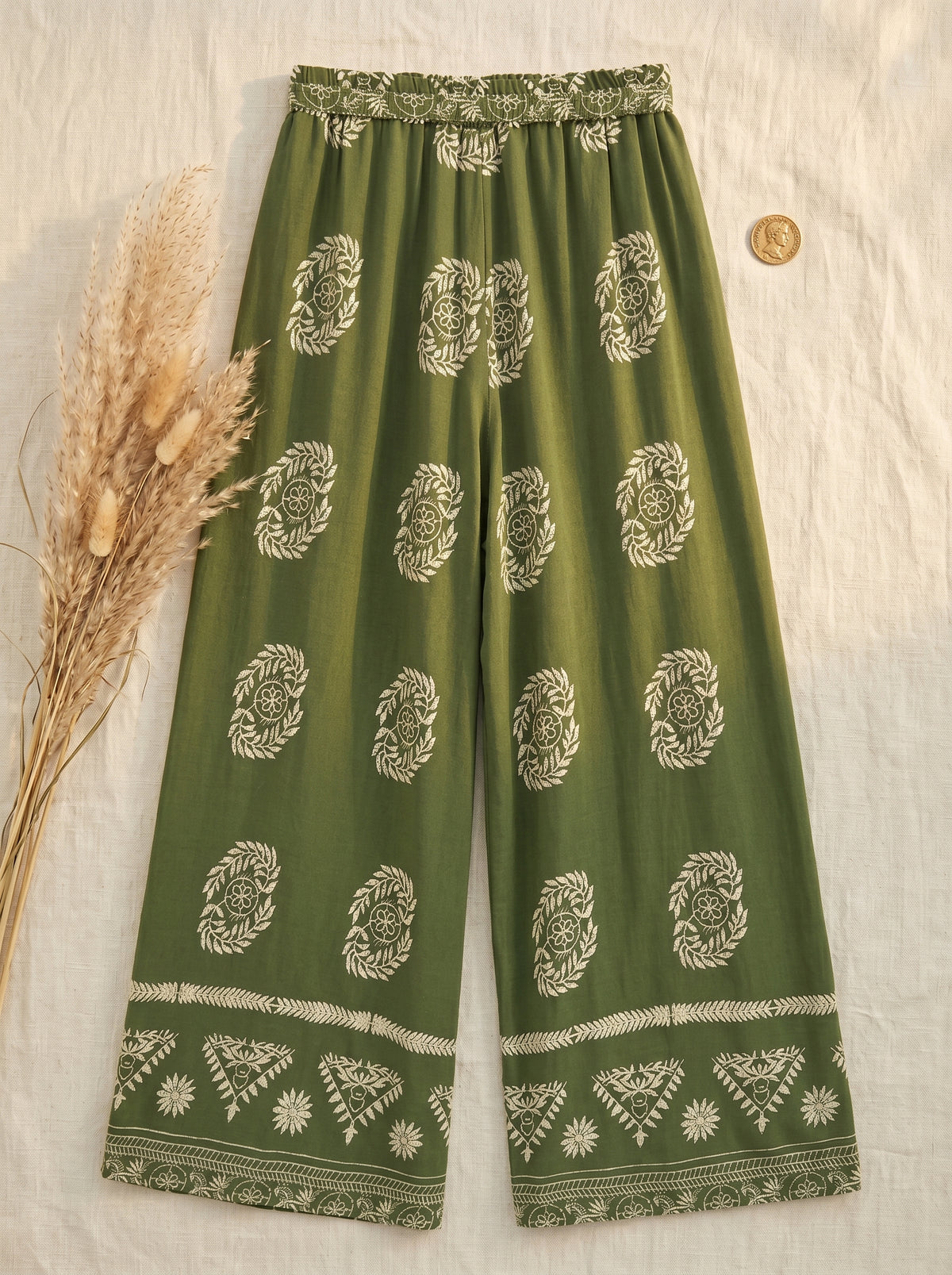 The Olive Grove Wide-Leg Pant