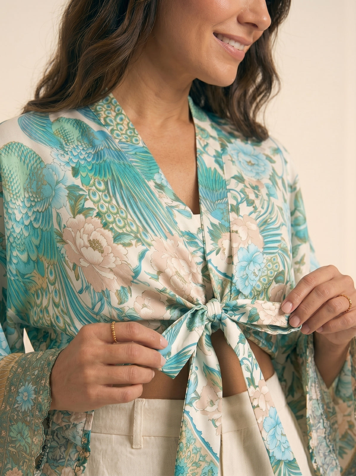 The Peacock Bloom Kimono