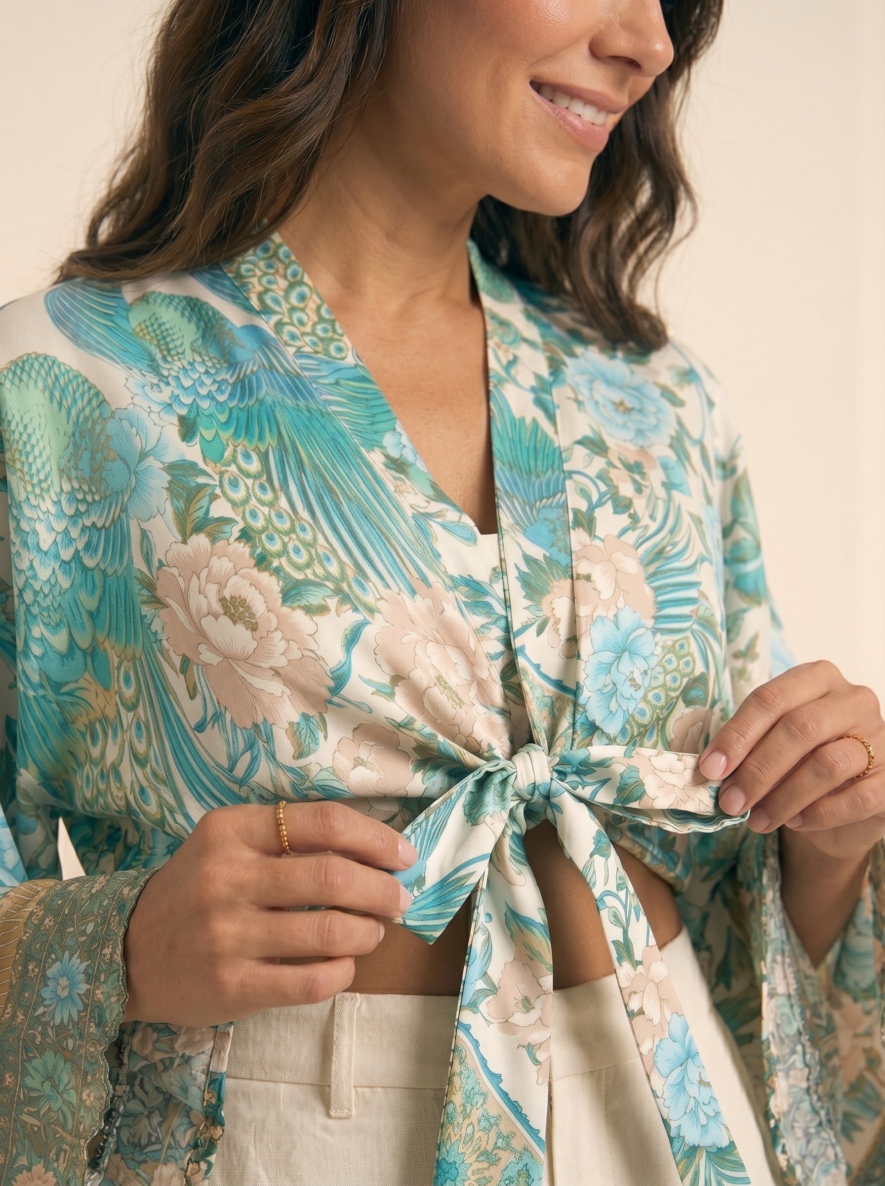 The Peacock Bloom Kimono