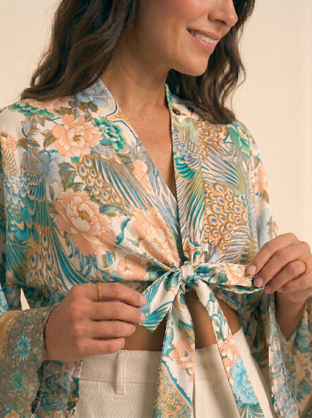 The Peacock Bloom Kimono