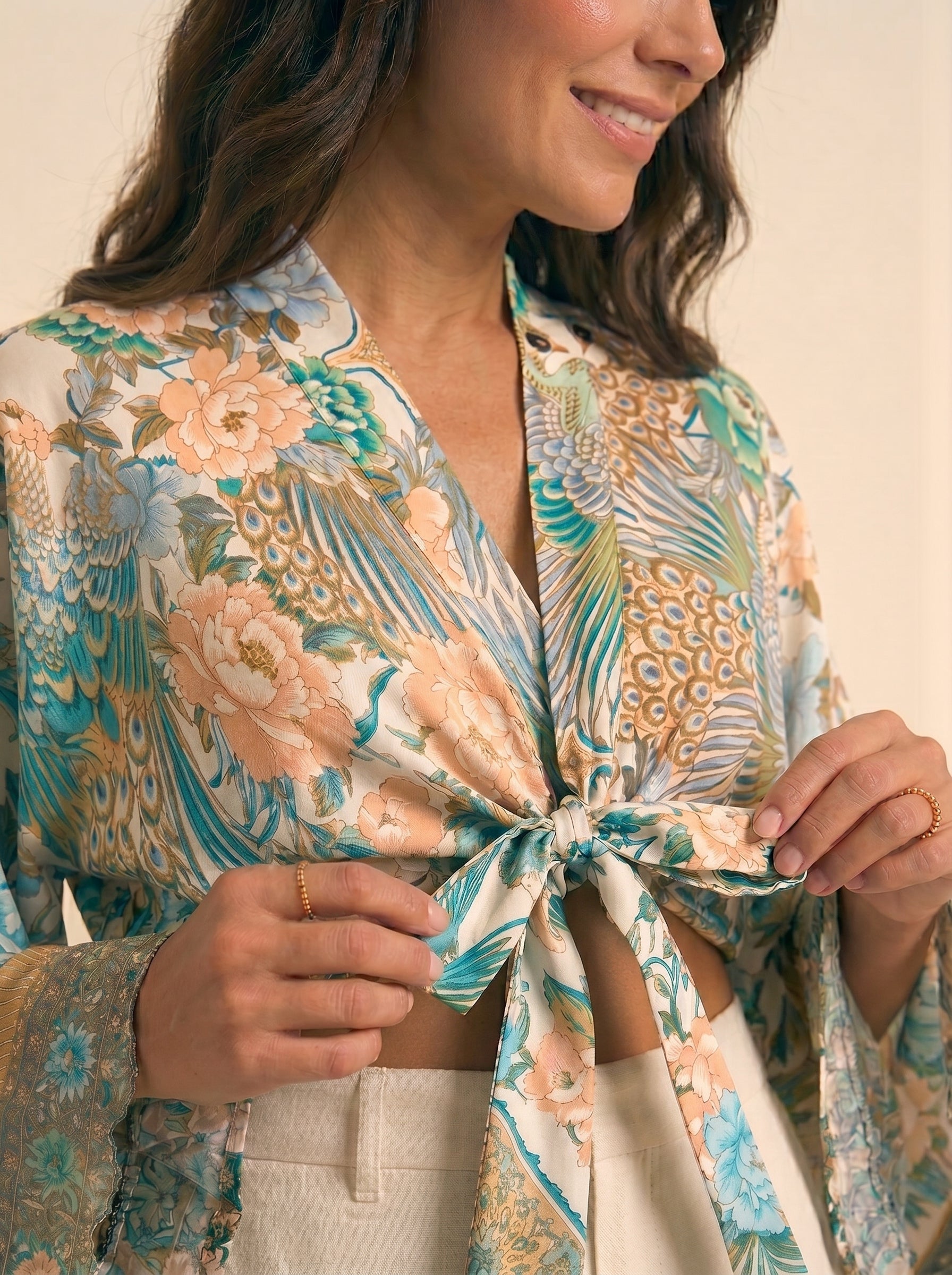 The Peacock Bloom Kimono