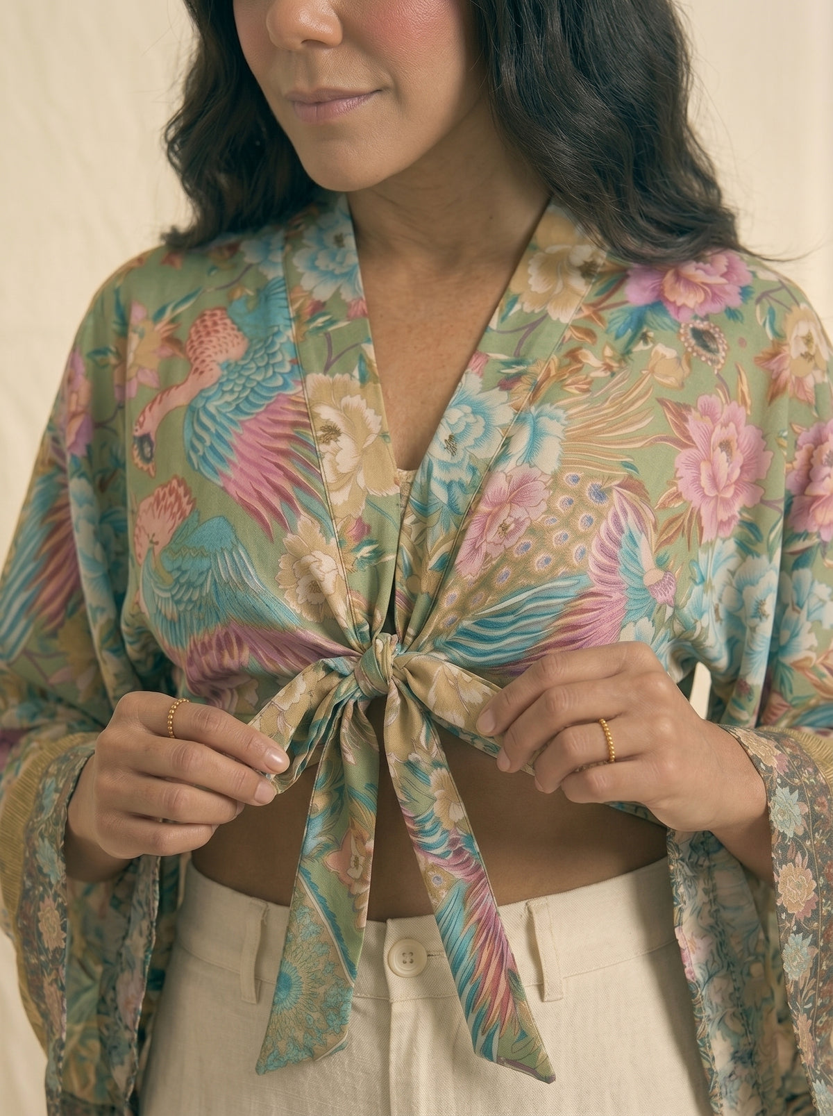 The Peacock Bloom Kimono
