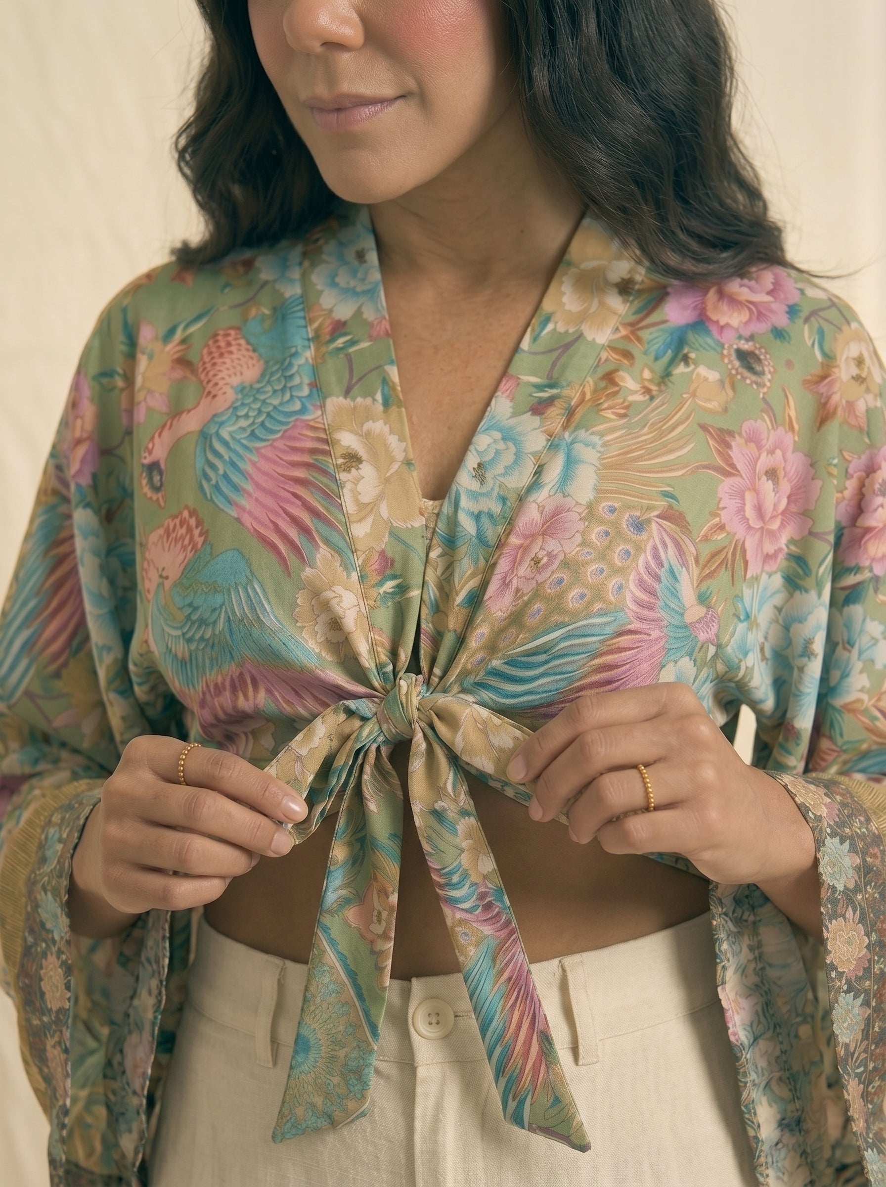 The Peacock Bloom Kimono