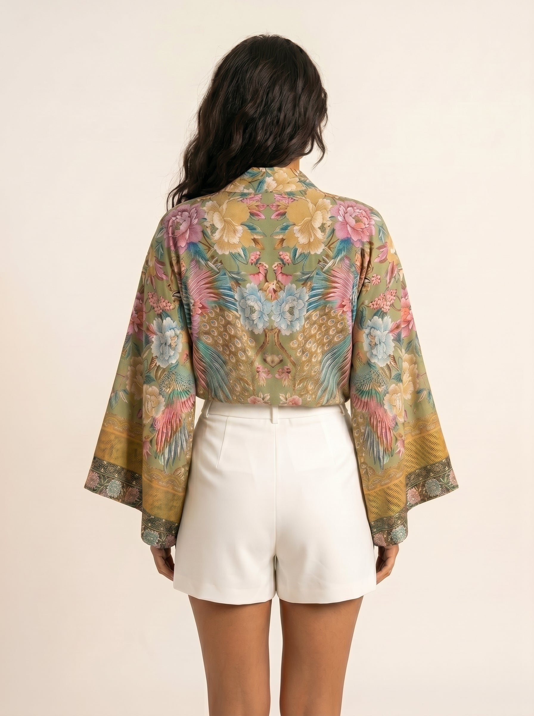 The Peacock Bloom Kimono