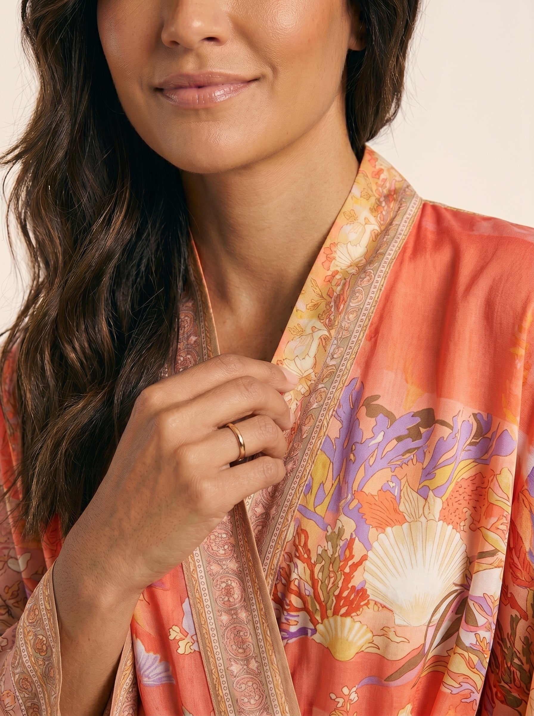 The Meridian Coral Robe