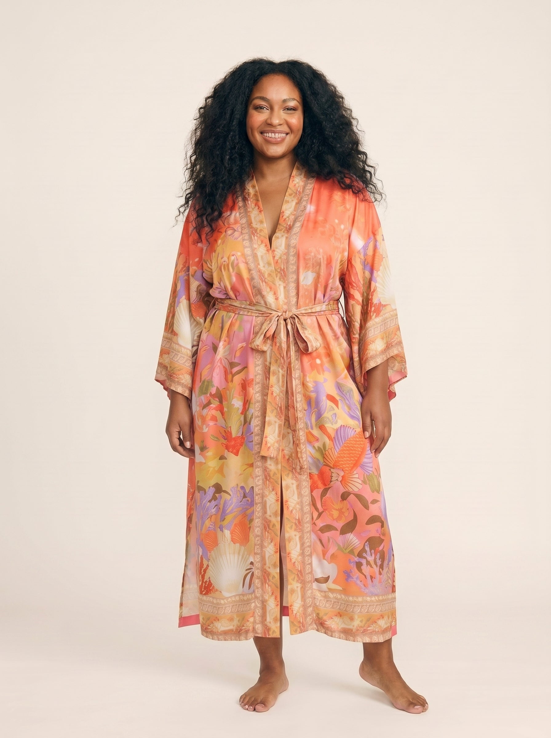 The Meridian Coral Robe